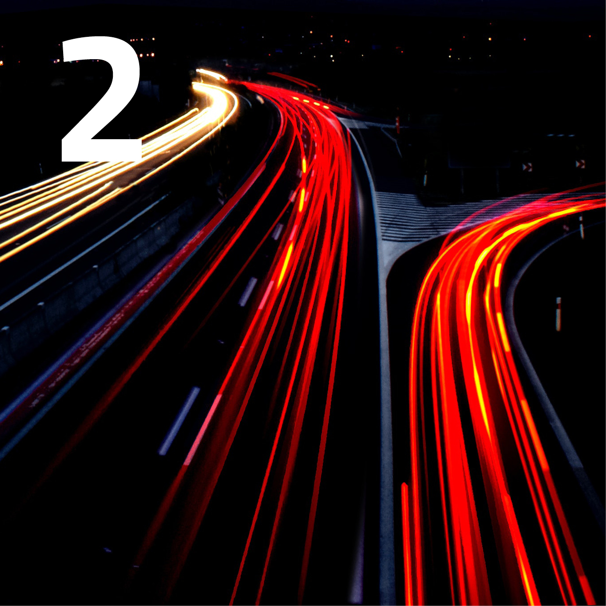 Lichter auf der Straße bei Nacht